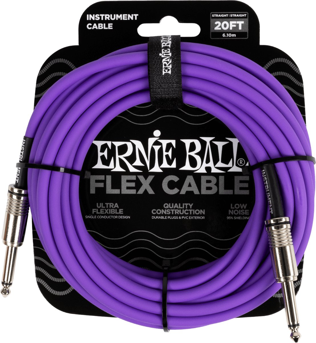Ernie Ball 6420 Flex Cable 6 meter instrumentkabel violet