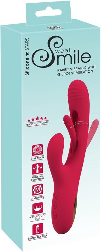 Vibromasseur Rabbit Sweet Smile avec fonction langue - Bouton spcial langue  dans la... | bol