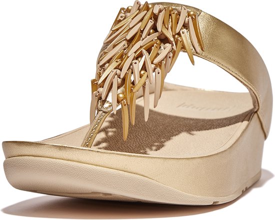 FitFlop Rumba Beaded Metallic Toe-Post Sandales OR - Taille 40