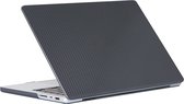 Laptophoes - Geschikt voor MacBook Pro 13 inch Hoes - Geen Vingerafdrukken - Carbon Case - Voor Pro 13 inch (M1, M2 2017-2022) A1706 t/m A2686 - Zwart