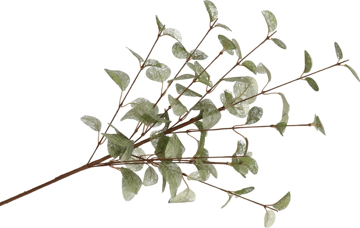 DK design Kunstbloem Eucalyptus tak Silk - 72 cm - groen - losse steel - Kunst zijdebloemen Jade groen