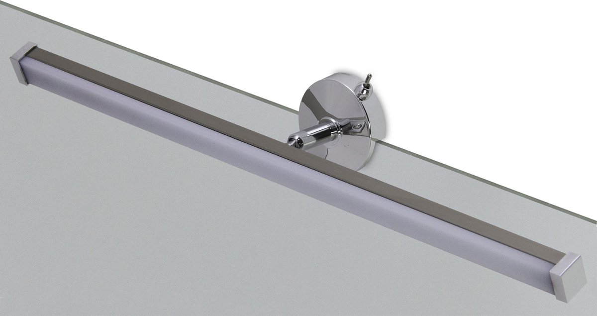 Trango Modern LED Spiegellamp 2250 *EASY* Badkamerlamp 475mm lang met draaibare flexarm make-up lamp, badkamer spiegellamp met kleminrichting incl. AAN/UIT schakelaar 7 Watt 3000K warm wit