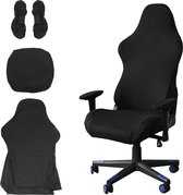 Luxiba - Gaming stoel bekleding bureaustoel bekleding stoelbekleding zwarte rekbare stoelbekleding bureaustoel gaming stoelhoezen voor computer gamestoel, racing-stijl, bureaustoel (zwart)
