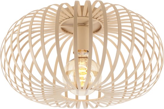 Landelijke plafondlamp 1 lichts | zandkleur/ beige | Ø 40cm