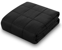 Vonia Verzwaringsdeken 7 kg - Verzwaarde Deken - Weighted Blanket - 150 x 200 cm – Zwart