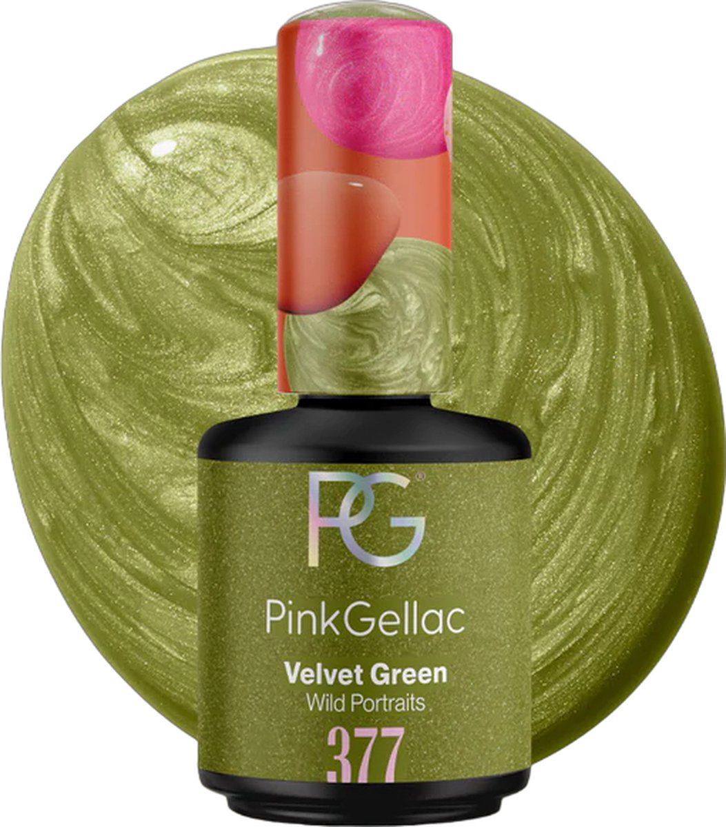Goedkoopste Pink Gellac Gellak - 377 Velvet Green 15ml - Groene Gel Nagellak - Gellac - Gel Nagels Producten