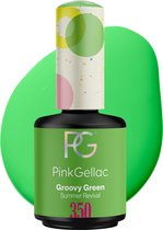 Pink Gellac Gellak Groen 15ml - Gel Nagellak - Glanzend Groen - Gelnagels Producten - Gel Nails - 350 Groovy Green