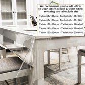 tafelkleed transparent - hoogwaardig tafelkleed gemakkelijk schoon te maken en afwasbaar 140 x 220 cm