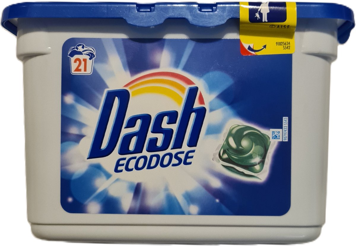 Goedkoopste Dash Ecodose Wasmiddel Regular vloeibaar 21 tabs