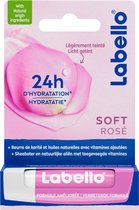 Labello Lippenbalsem Blister Soft Rose - 3 x 4,8 gr - Voordeelverpakking