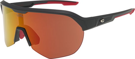 PERSEUS Matt Zwart Polarized Sportbril met UV400 Bescherming en Flexibel TR90 Frame - Unisex & Universeel - Sportbril - Zonnebril voor Heren en Dames - Fietsaccessoires - Rood