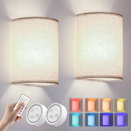 EZVALO Wandlamp voor binnen, met 5500 mAh batterij, draadloze wandlamp