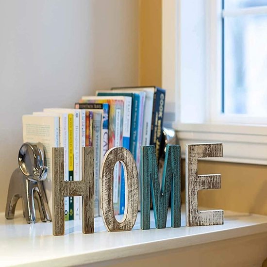 Wanddecoratie met inspirerende spreuk, decoratief, inspirerend houten