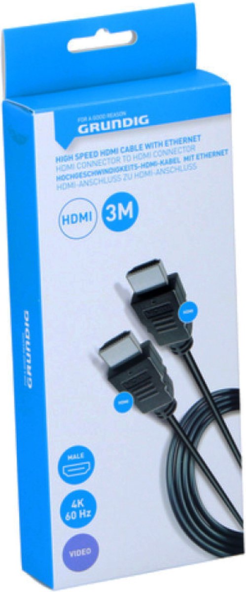 HDMI kabel 3,0 meter 4K