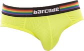 Barcode Berlin Pride Brief Neongreen - MAAT L - Heren Ondergoed - Slip voor Man - Mannen Slip