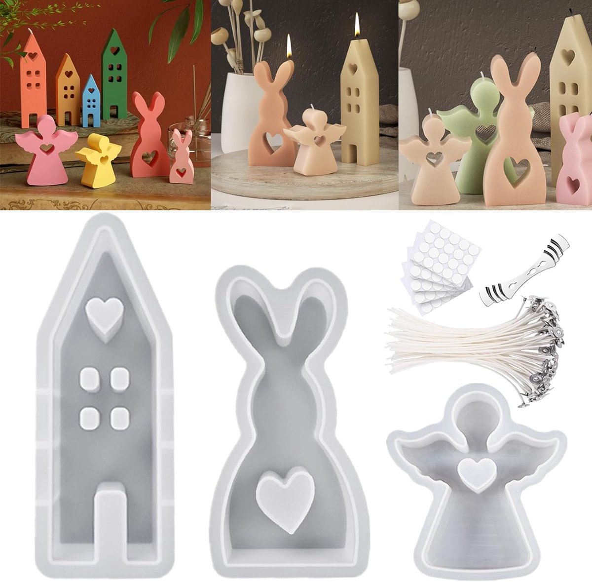 Moule Silicone Lapin Pâques 3D - Pour Bougies, Résine, Savon DIY, Réutilisable Et Fun !
