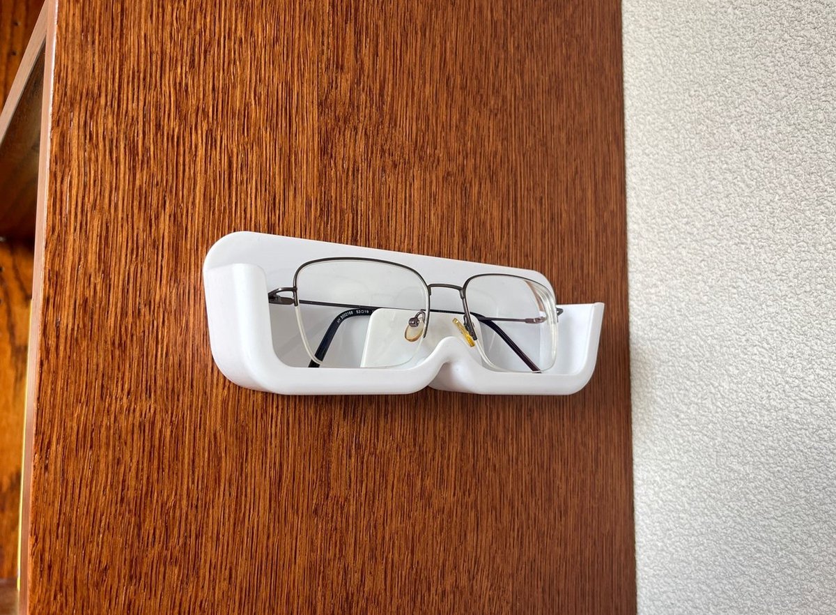 Senbos Brilhouder, 8 stuks, zelfklevende wandgemonteerde brillenhouder, zonnebrilhouder, standaard, creatieve neusvorm, brillenopslag voor thuis, badkamer, slaapkamer