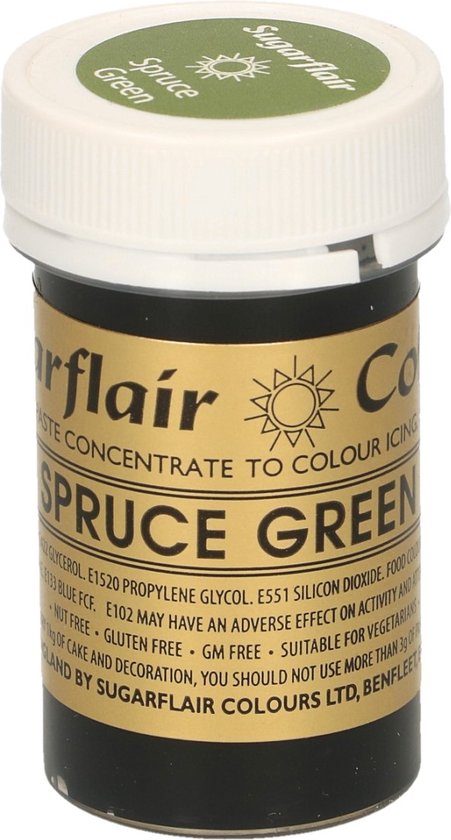 Sugarflair Spectral Concentrated Paste Colours Voedingskleurstof Pasta - Dennengroen - 25g