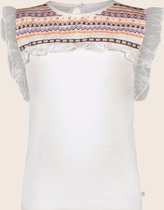 Meisjes t-shirt slub fancy mesh