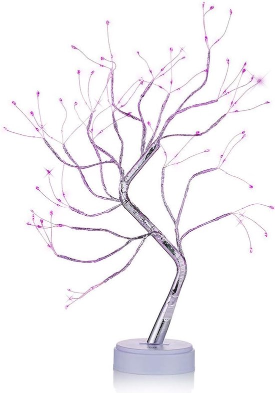 LED Twijgboom - Roze Licht - 49 cm hoog - Takjesboom - Sfeerverlichting - Paastak - Kersttak - Seizoen - Decoratie - Kerst - Pasen - Verjaardag