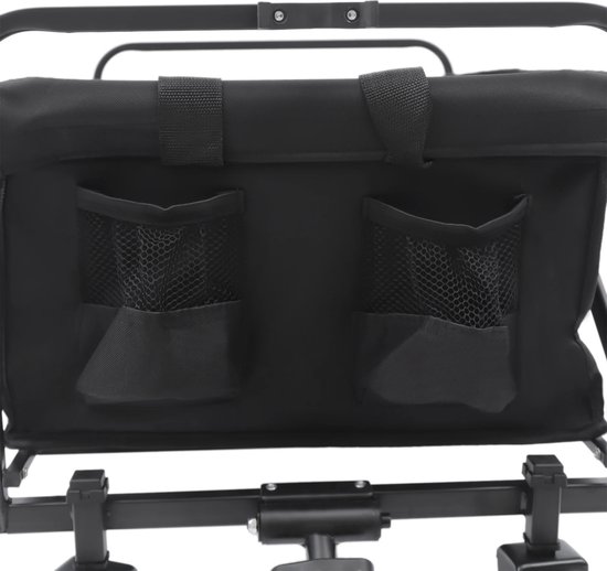 Gran Vida® - Bolderkar - 80KG Draagvermogen - In Hoogte Verstelbare Handgreep - 105 Liter Inhoud - Opvouwbaar - Zwart — afbeelding 2
