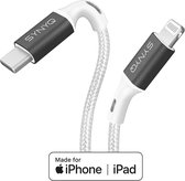 Synyq MFI-kabel - iPhone Oplader Kabel - USB-C naar Lightning kabel - geschikt voor Apple iPhone (12,13,14) & iPad - iPhone lader - Apple-kabels - Apple oplader - iPhone kabel 2 meter