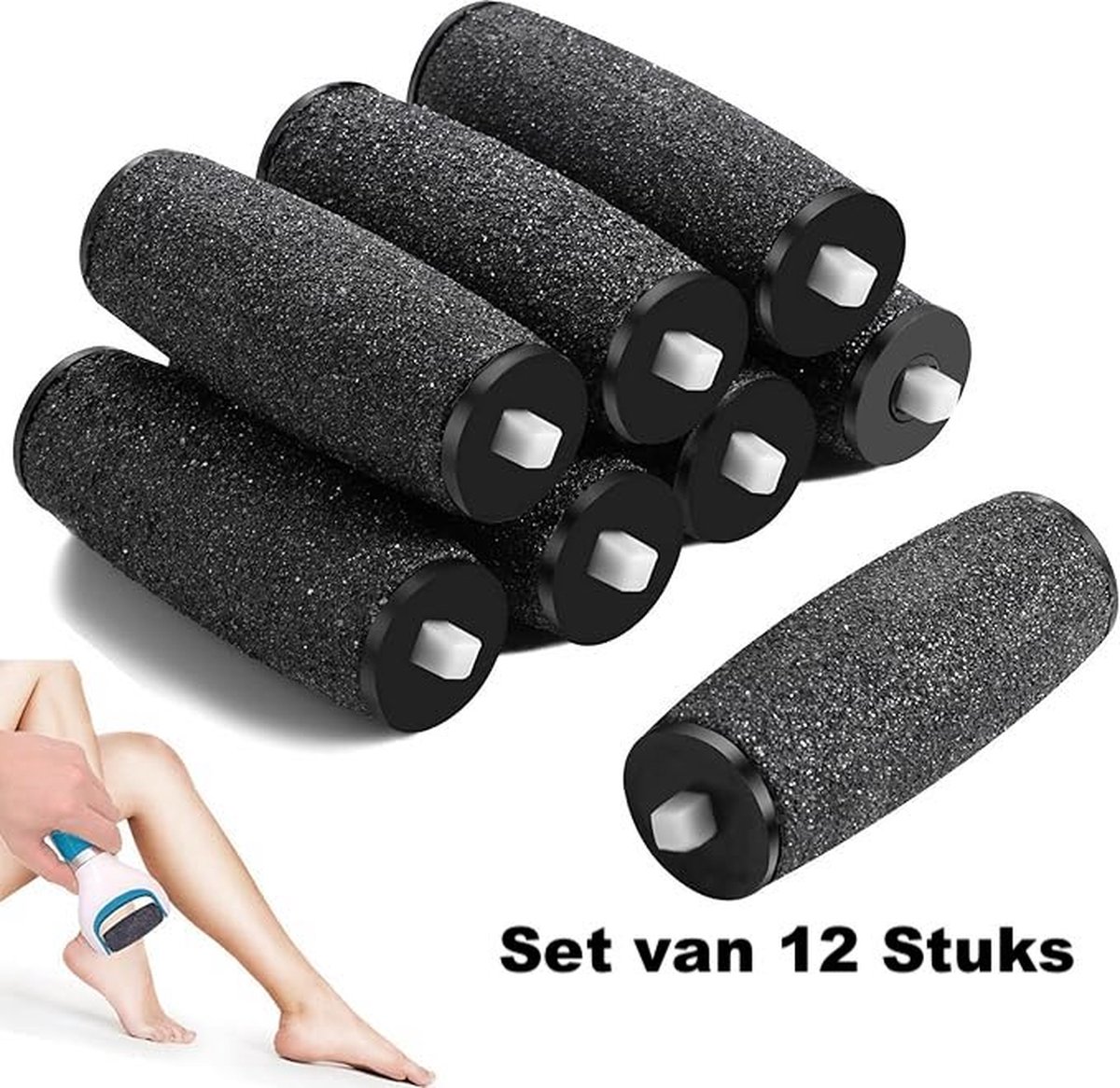 Goedkoopste Multipack (3x4 stuks) Rollers Voor Scholl Voetvijl | Navulling Velvet Smooth | 12 Stuks | Geschikt Voor Scholl Elektrische Eeltvijl | Hygienisch verpakt per 4