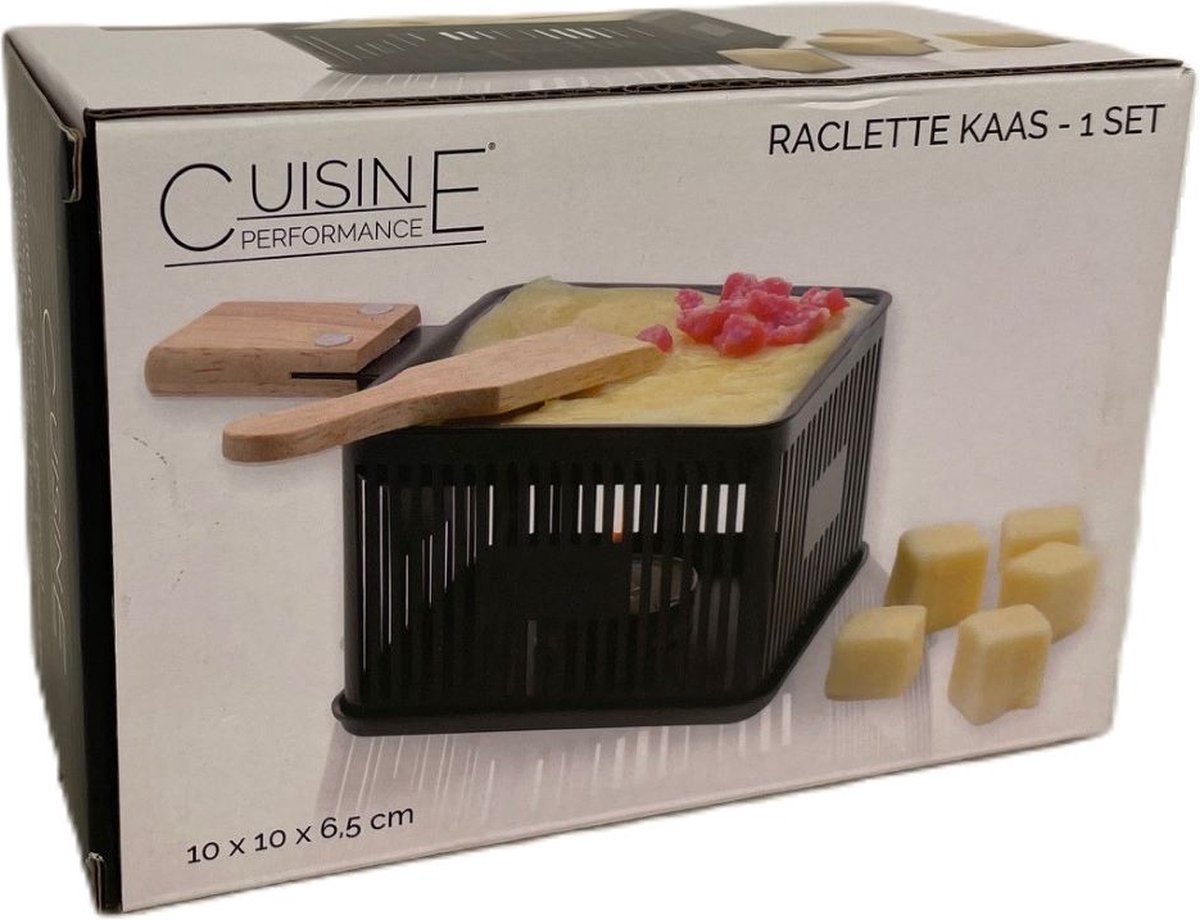 Raclette voor Kaas - 1 persoon- Kaasfondue met de Tapas Fondue -Compact-To-go-10 x 10 x 6.5 cm – foto 3