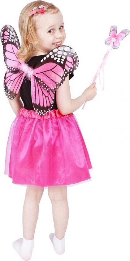 Roze vlinderkostuum voor kinderen SET, 3 - 6 jaar oud / Merk : GDPL