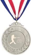 Akyol - basebal medaille zilverkleuring - Sport - familie vrienden - cadeau