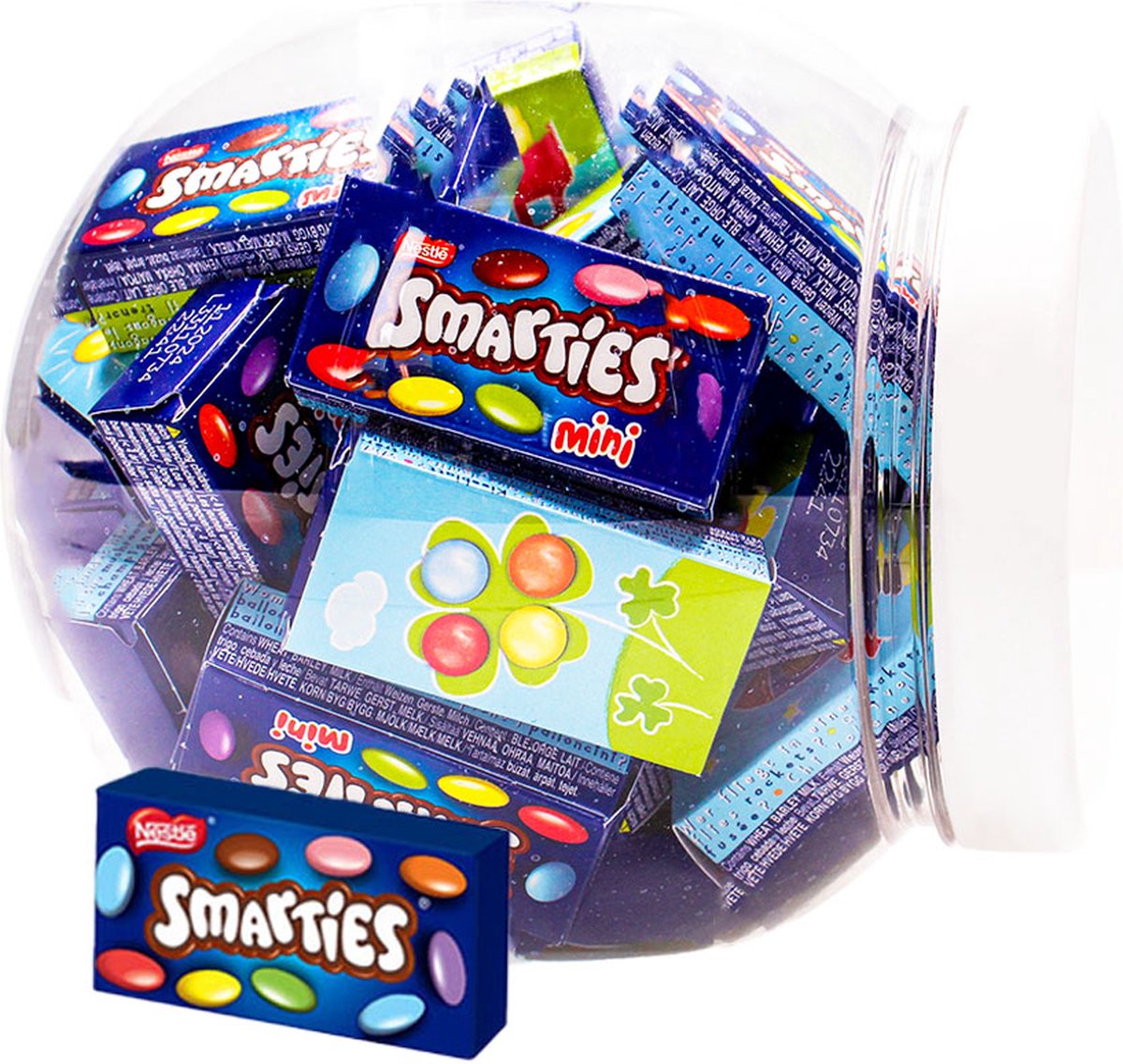 Smarties chocolade - kleurrijke chocoladesnoepjes in cookie jar - 375g