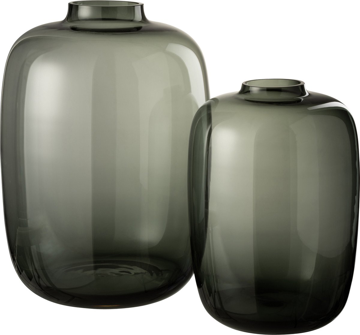 vaas Cleo - glas - grijs - large - 45 cm hoog