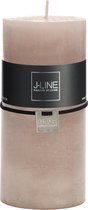 J-Line cilinderkaars - lichtroze - large - 72u - 6 stuks
