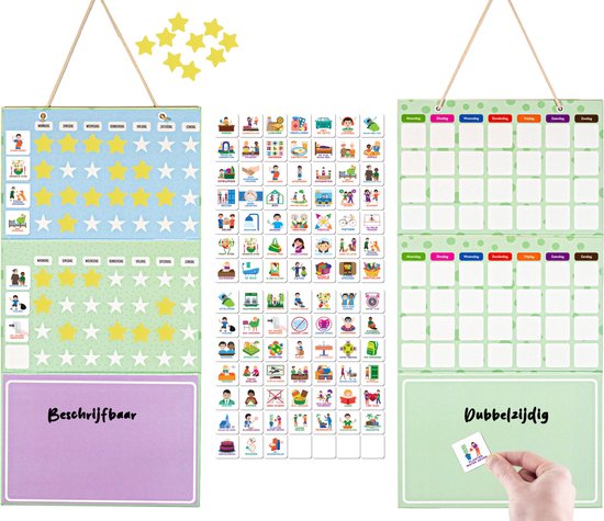 Smarfer - Magnetische pictogrammen - Beloningssysteem - voor weekplanner planbord voor kinderen - gekleurde pictogrammen - dagritme – routine - autisme planner - magneetjes - magneten kinderen