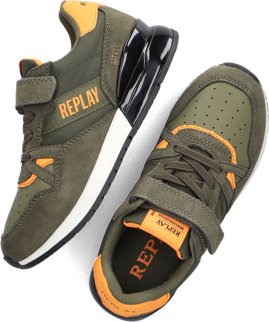 Replay Shoot Jr Lage sneakers - Jongens - Groen - Maat 30