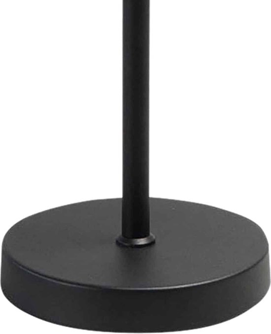 Tafellamp | 26 cm | Bellini | E27 | smoke zwart | glas metaal | modern sfeervol