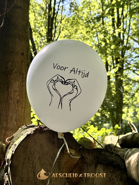 Ballon - Uitvaart ballon - Voor Altijd - AF-SVB610 - Uitvaart - Crematie - Herdenken - Sterfdag - Afscheid & Troost