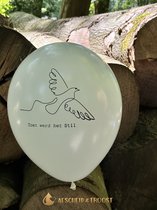 Ballon - Uitvaart ballon - Toen werd het stil - AF-SVB51 - Uitvaart - Crematie - Herdenken - Sterfdag - Afscheid & Troost