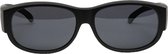 Melleson Eyewear overzet zonnebril zwart polariserend - overzetbril - overzetzonnebril