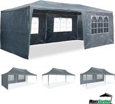 Tente de fête MaxxGarden - Tente de fête 3x6m - Pavillon - 300 x 600 x 250 cm - Épaisseur de tube 32 mm - Incl. parois latérales - Anthracite