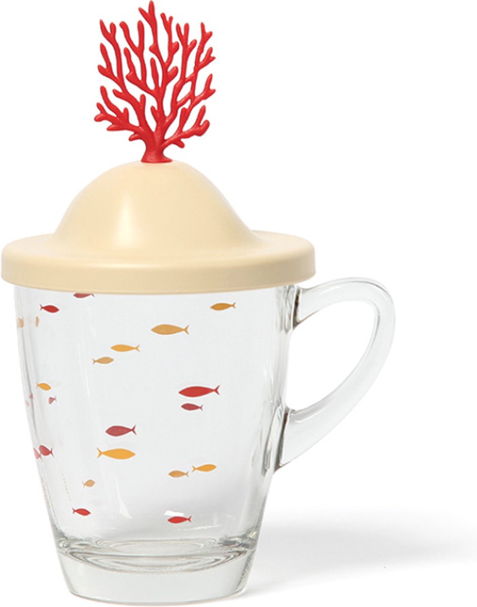 Qualy - Mok “Coral Bleaching” met deksel W94 x L116 x H110 mm 387 gr Materiaal: Gerecycled PP + Oceaanglas