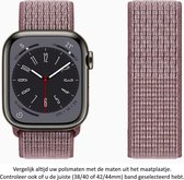 Bruin / Grijs / Rookkleur / Grijs-bruin met roze tint Nylon Horloge Bandje Geschikt voor Apple Watch 1, 2, 3, 4, 5, 6, 7, 8, SE & Nike+, 38mm, 40mm & 41mm "Vrouwenbreedte" Series - Zacht Geweven Nylon - 38 mm, 40 mm en 41 mm