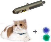 Laser lampje voor kat & rubber balletjes