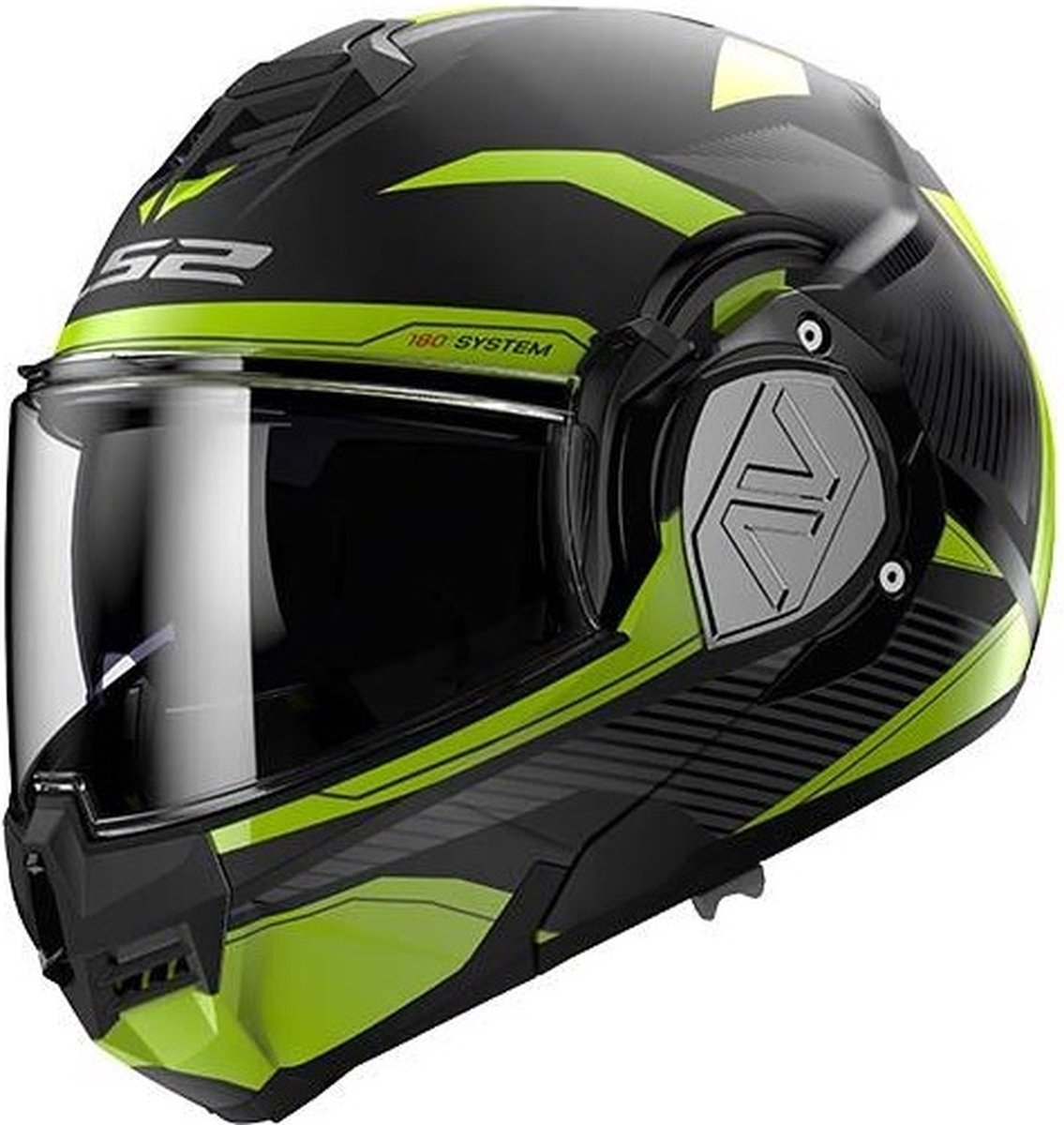 LS2 Helm Advant Revo FF906 mat zwart / fluor geel maat S