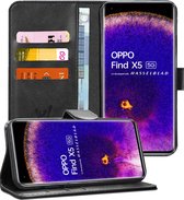 Hoesje geschikt voor Oppo Find X5 - Portemonnee Book Case Zwart