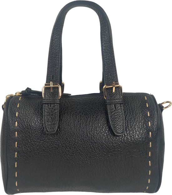 Mandoline - trendy handtas / shopper - met verstelbare en afneembare schouderriem - zwart