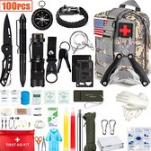 A&G| 100Pcs ULTRA-COMPLETE Survival Kit + Eerste Hulp Kit+ Militaire Gereedschappen & Accessoires