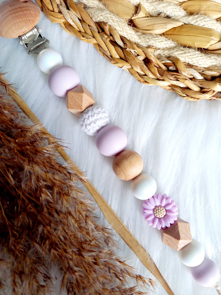 Goedkoopste Happy-by-Lies Speenkoord Daisy lila