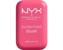 NYX Professional Makeup Buttermelt Blush - Alle huidtypes - Verrijkt met mango-, amandel- en sheaboter - Getting Butta - 5 gr