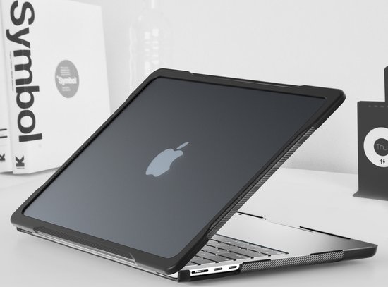 Mobigear Housse pour ordinateur portable compatible avec Apple MacBook Air 13" (2022-2024) Coque rigide pour ordinateur portable MacBook Case | Mobigear Antichoc Pro - Zwart - Modèle A2681